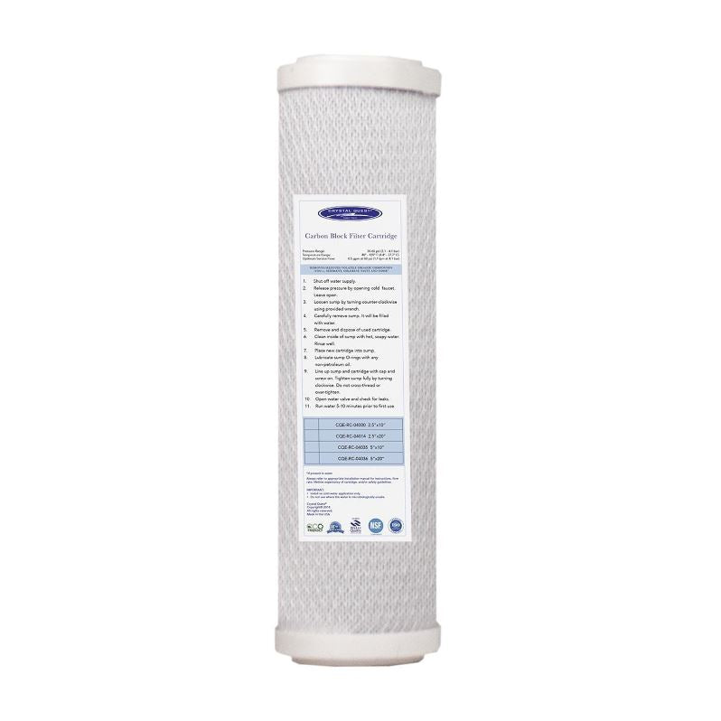 Crystal Quest Coconut Based 5-Micron Carbon Block Filter Cartridge