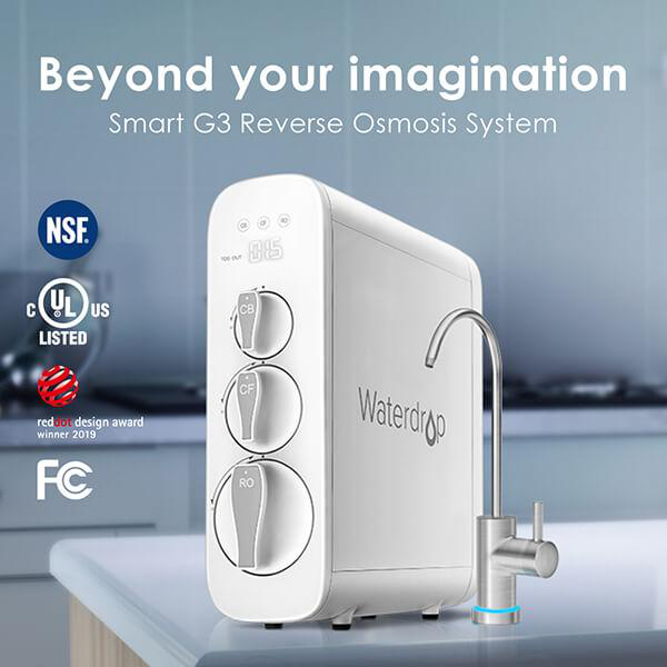 Waterdrop G3 Tankless Reverse Osmosis Water Filtration System, with 6  Filters
