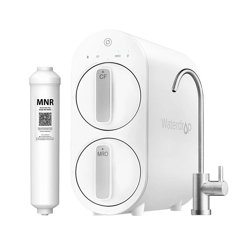 Waterdrop RO System - Free Remineralization Filter, G2 400 GPD, Tankless,  TDS Reduction, 1:1 Drain Ratio 